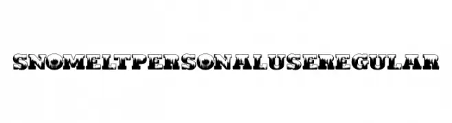 SNOMELT PERSONAL USE Regular  baixar fontes gratis