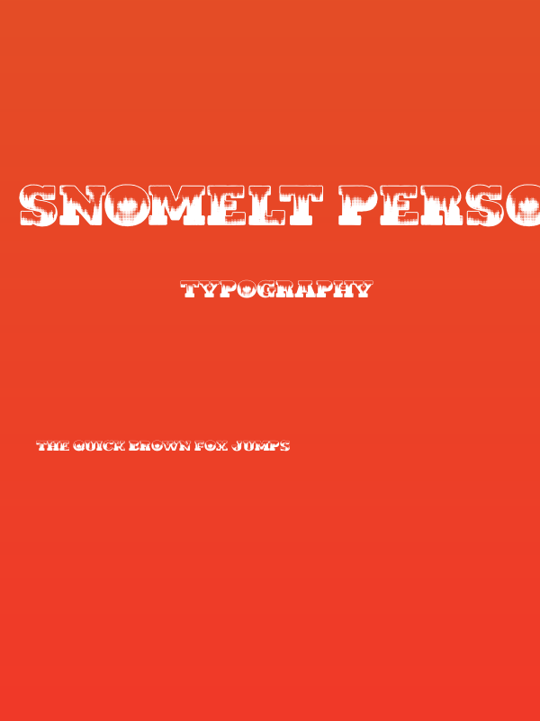 SNOMELT PERSONAL USE Regular Poster