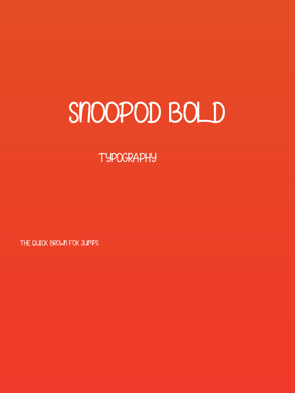 SNOOPOD Bold Poster