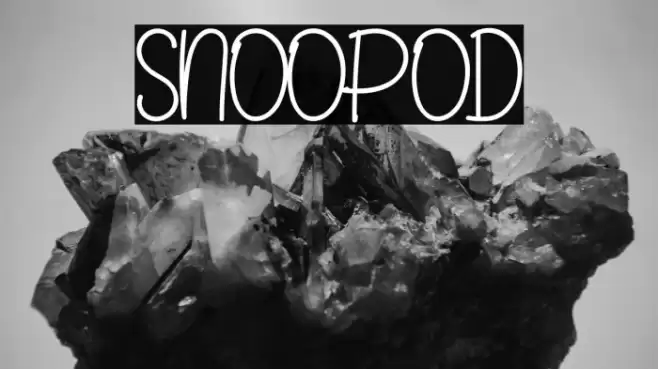 SNOOPOD Schriftart examples