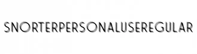 SNORTER PERSONAL USE Regular  Descarca Fonturi Gratis