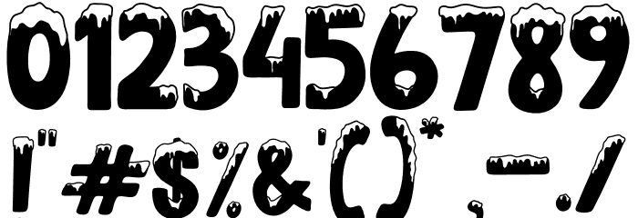 SNOW BLUE Font Alte caractere