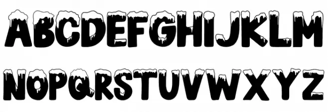 SNOW BLUE Schriftart Groß