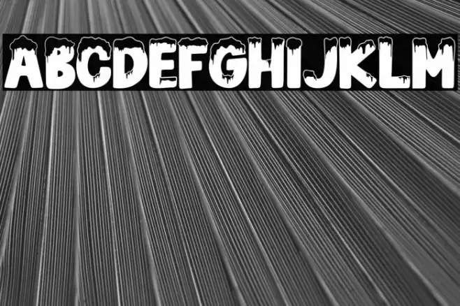 SNOW BLUE Font examples