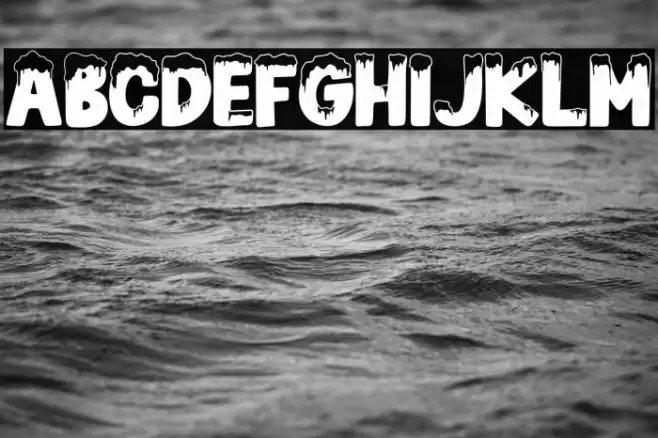 SNOW BLUE Font examples