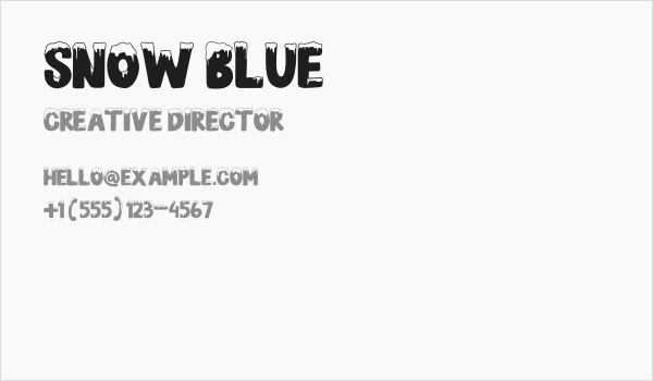 SNOW BLUE Business Card
