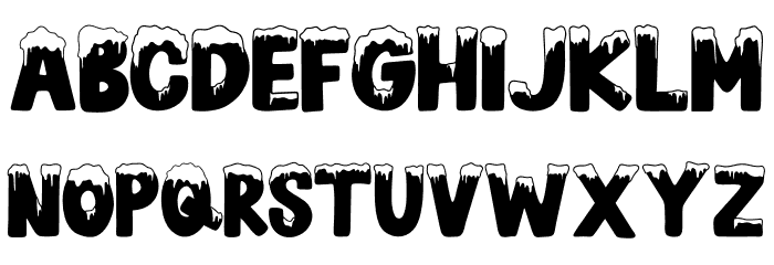 SNOW BLUE Font Litere mici