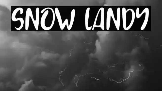 SNOW LANDY Caratteri examples