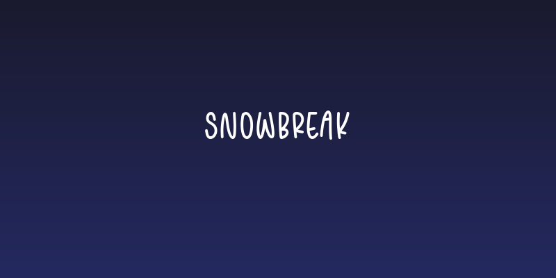 SNOWBREAK Social Header