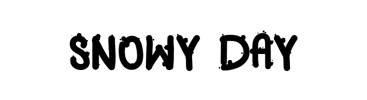 SNOWY DAY  フリーフォントのダウンロード