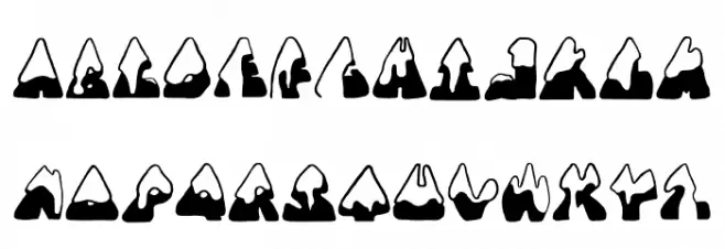 SNOWY MOUNTAINS Font LOWERCASE