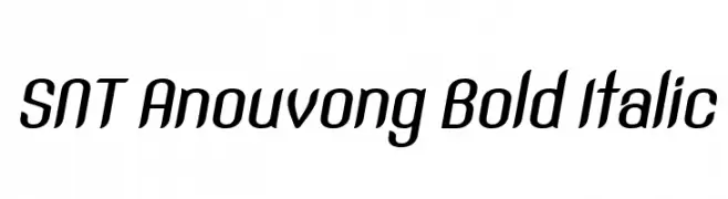 SNT Anouvong Bold Italic  Frei Schriftart Herunterladen