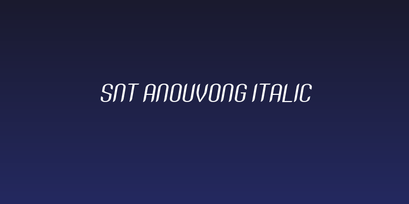 SNT Anouvong Italic Social Header