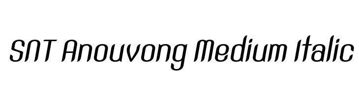 SNT Anouvong Medium Italic  Скачать бесплатные шрифты