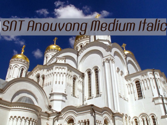 SNT Anouvong Medium Italic Font examples
