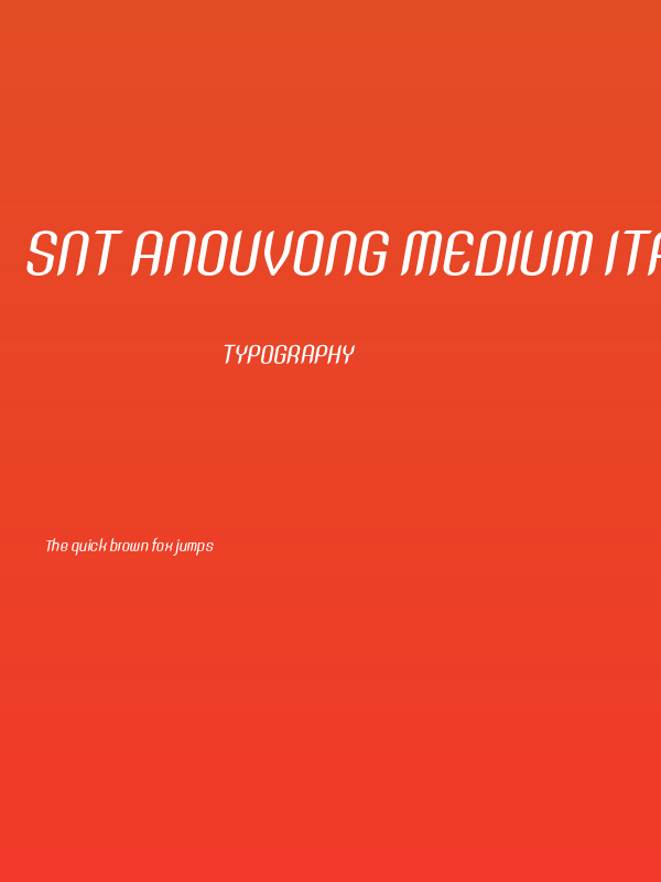 SNT Anouvong Medium Italic Poster
