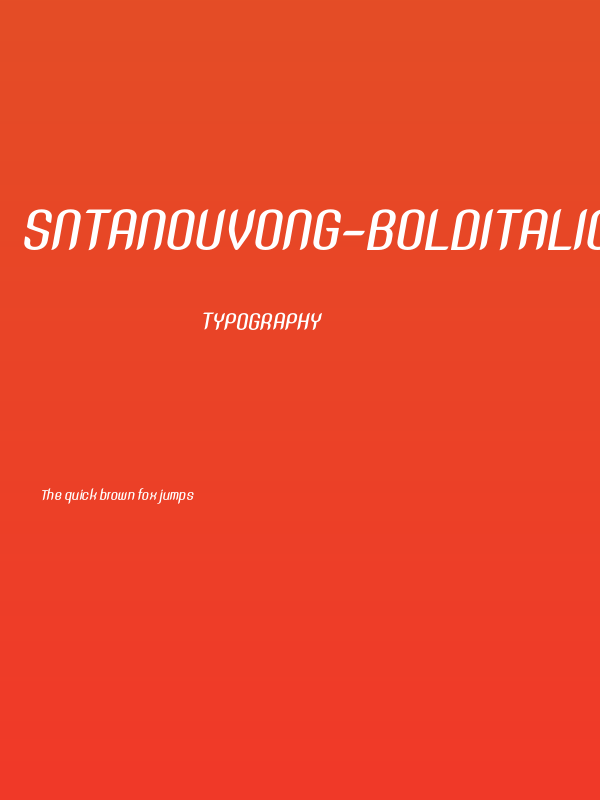 SNTAnouvong-BoldItalic Poster