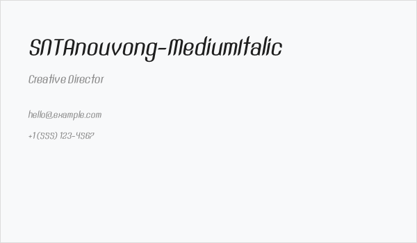 SNTAnouvong-MediumItalic Business Card