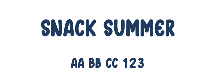 Snack Summer Font Preview