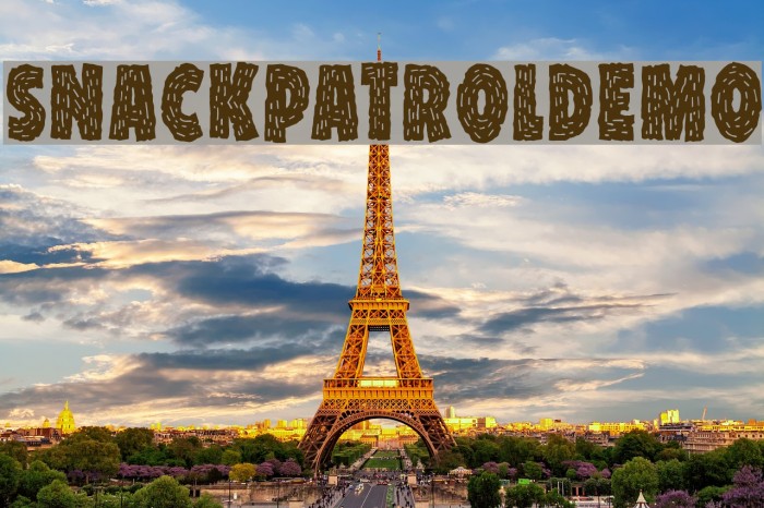 SnackPatrolDEMO Font examples