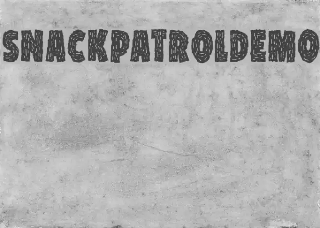 SnackPatrolDEMO Font examples