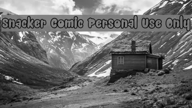 Snacker Comic Personal Use Only Font examples