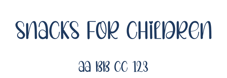 Snacks For Children Font Preview
