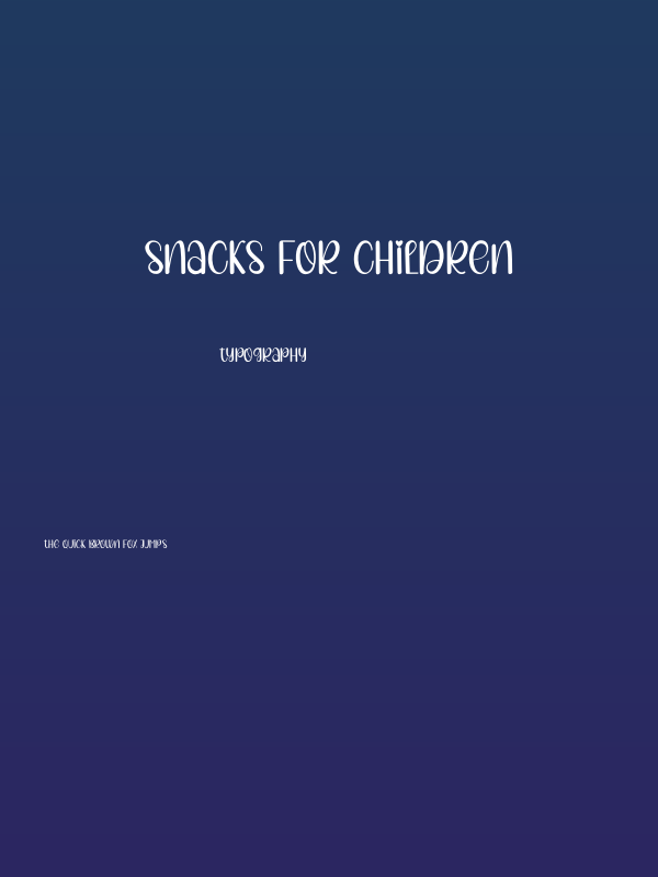 Snacks For Children Poster