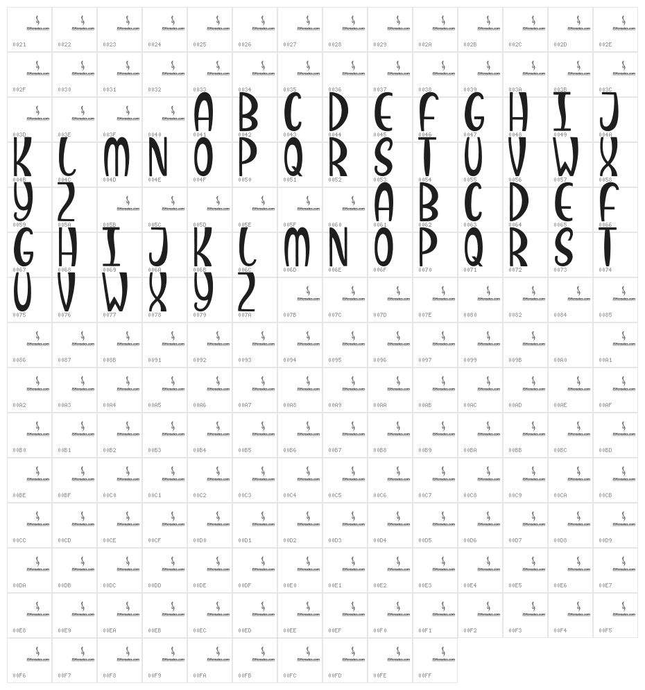 Snacky Shack Character Map