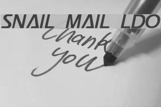 Snail Mail LDO Font examples