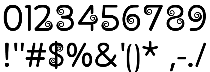 Snail Mood Font Alte caractere