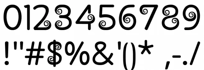 Snail Mood Font OTHER CHARS