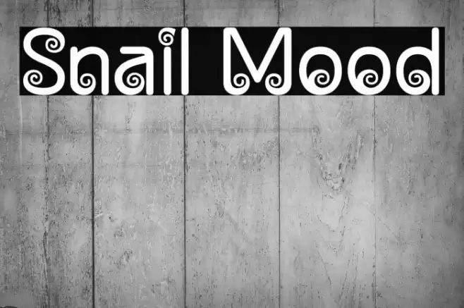 Snail Mood Font examples