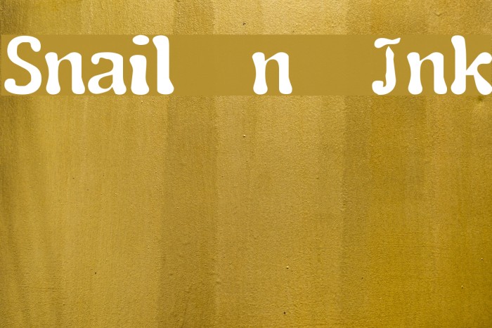 Snail n Ink Font examples