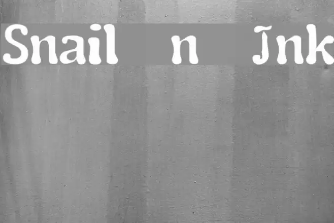 Snail n Ink Font examples