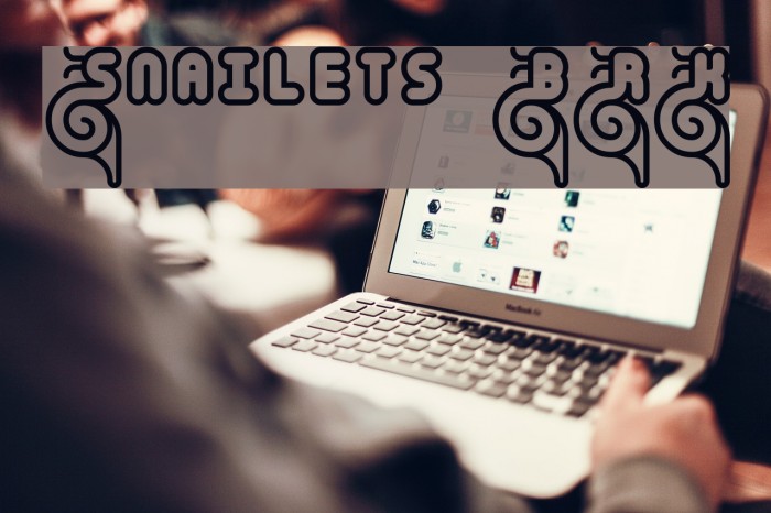 Snailets BRK Font examples