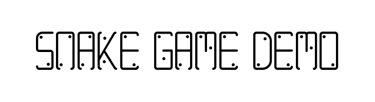 Snake Game Demo  免费字体下载