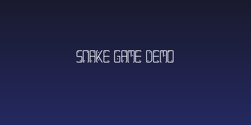 Snake Game Demo Social Header