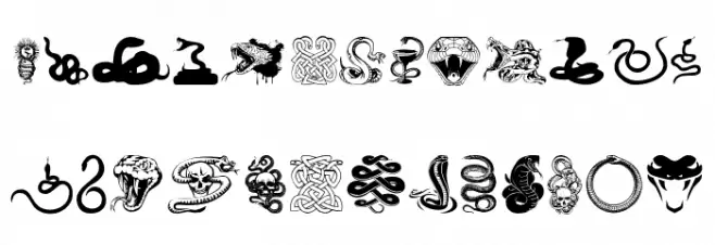 Snake mix フォント 大文字