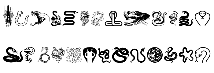 Snake mix Font LOWERCASE