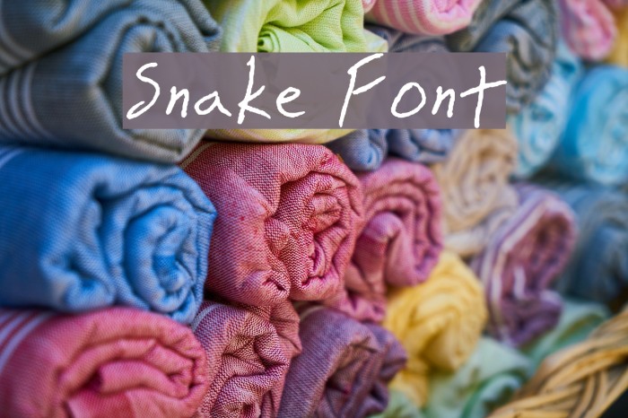Snake Font examples