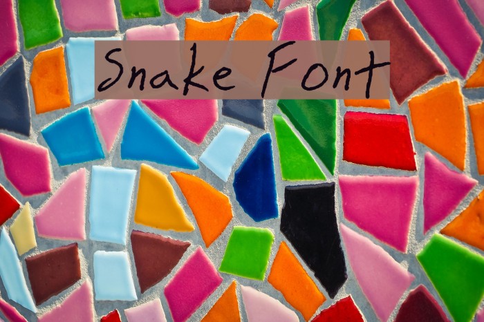 Snake Font examples