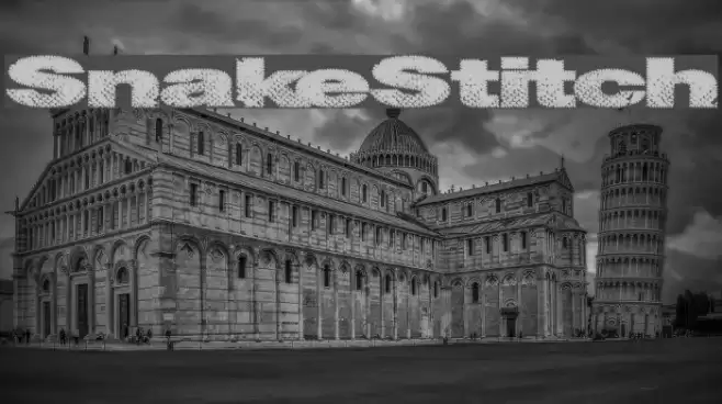 SnakeStitch Font examples