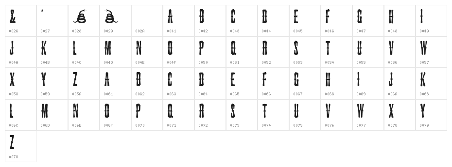 Snakebite Saloon Character Map