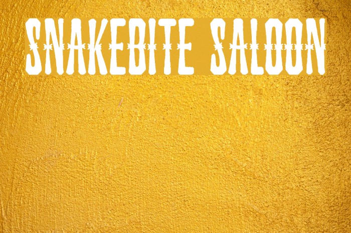 Snakebite Saloon Font examples