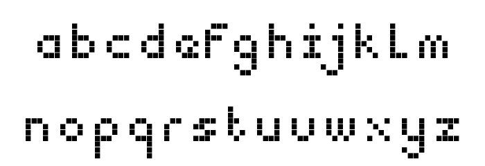 Snap 2 Grid Regular Font LOWERCASE