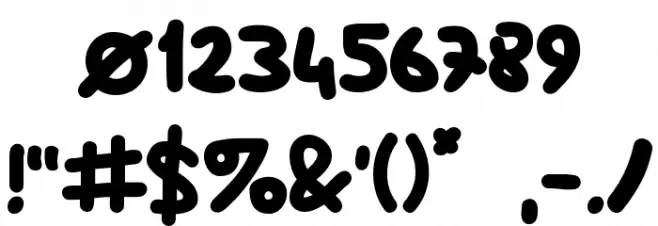 SnapHand Font OTHER CHARS