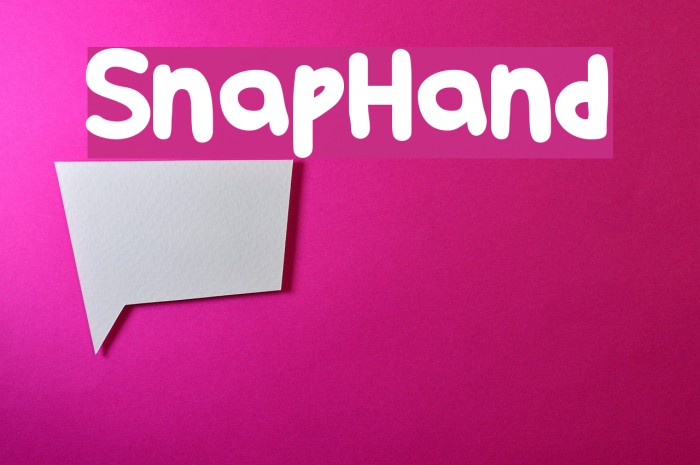 SnapHand Font examples