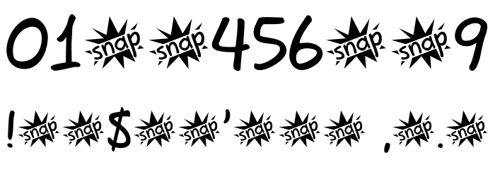 Snappy Fingers DEMO Regular Font OTHER CHARS