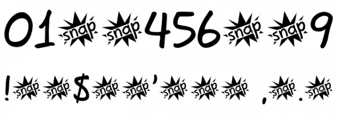 Snappy Fingers DEMO Regular Font OTHER CHARS